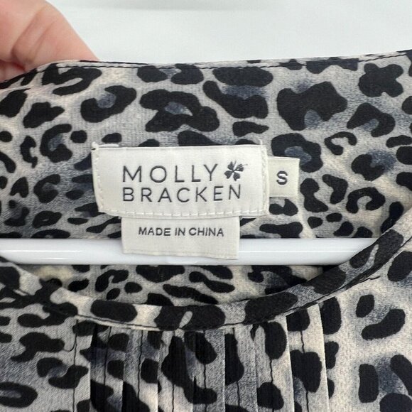 Molly Bracken Leopard Print Drop Waist Dress Women's Size Small - Picture 5 of 7